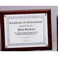 Walnut Finish Tack-On Certificate Holder Plaque (10 1/2"x13")